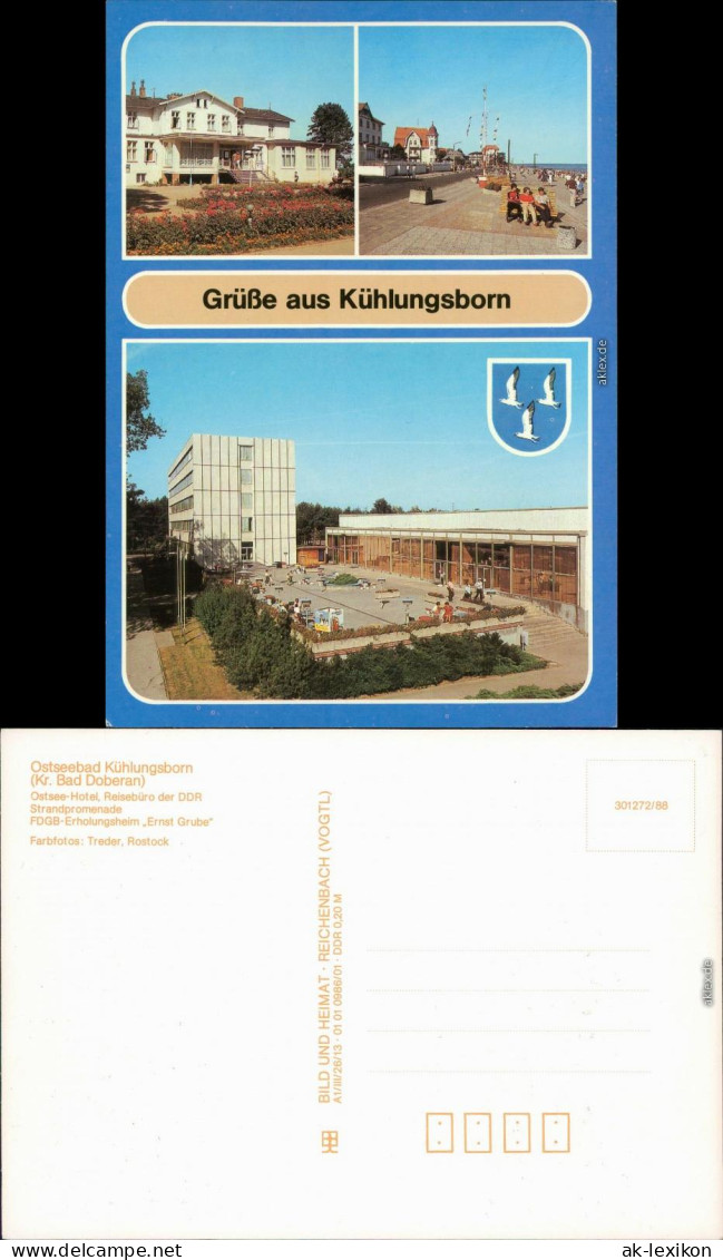 Kühlungsborn Ostsee-Hotel - Reisebüro Der DDR, Strandpromenade,   1988 - Kühlungsborn