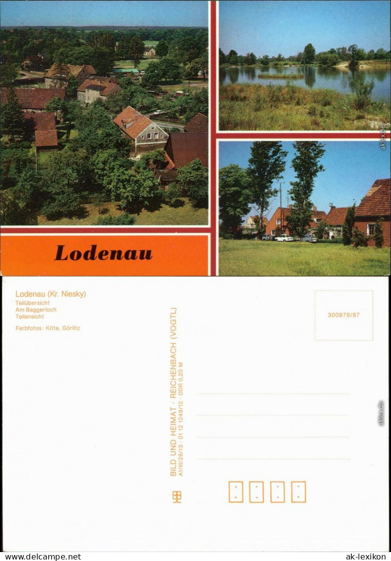 Lodenau Teilübersicht, Am Baggerloch, Teilansicht Ansichtskarte 1987 - Autres & Non Classés