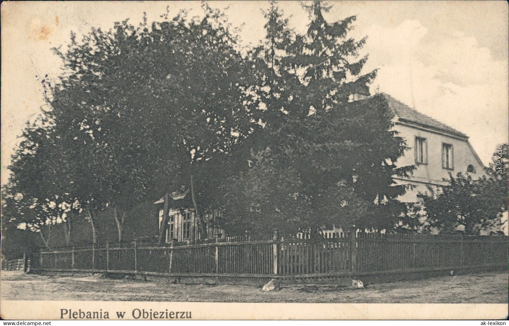 Postcard Obornik Oborniki Plebania 1913 - Pologne