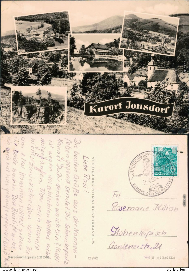 Jonsdorf Verschiedene Ansichten Von Der Stadt Und Dem Umland 1960 - Jonsdorf