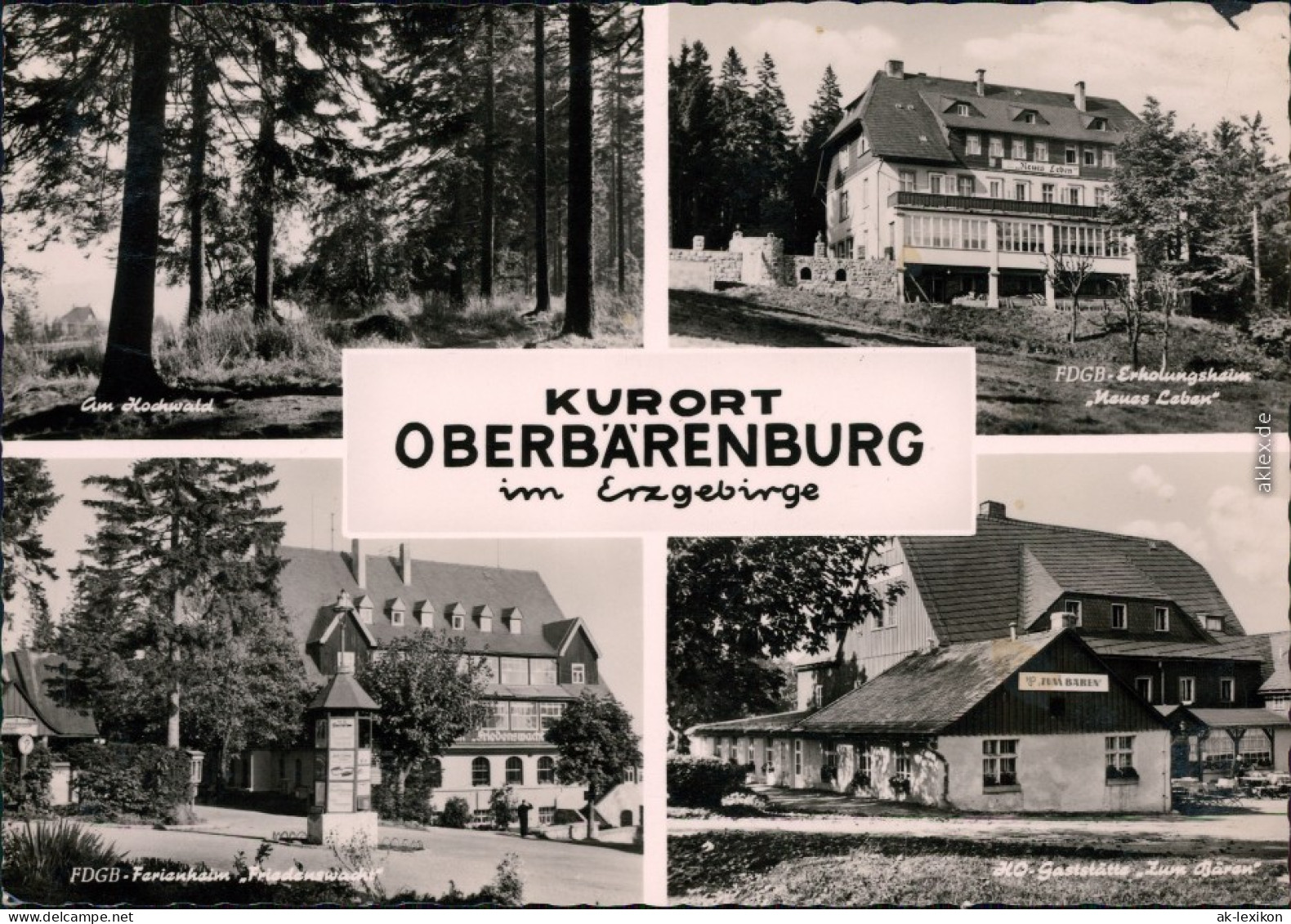 Oberbärenburg Altenberg (Erzgebirge) Am Hochwald, FDGB-Erholungsheim   962 - Altenberg