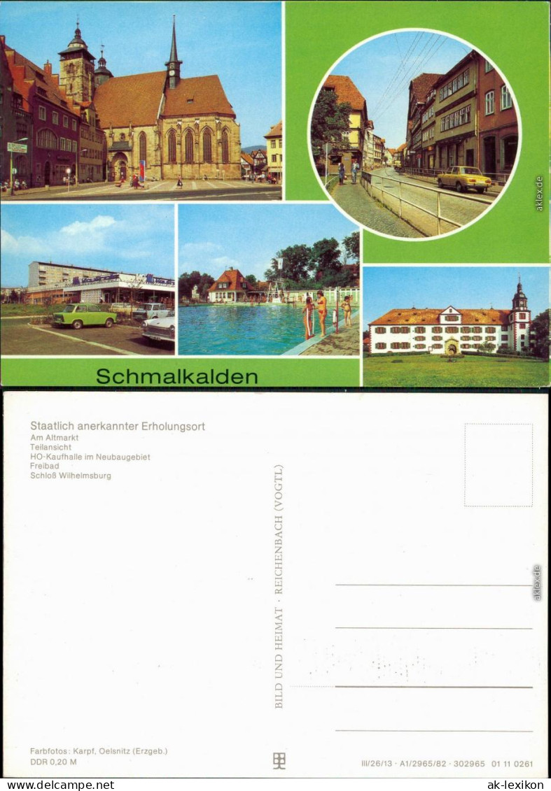 Schmalkalden Am Altmarkt, Teilansicht, HO-Kaufhalle Im Neubaugebiet  1982 - Other & Unclassified