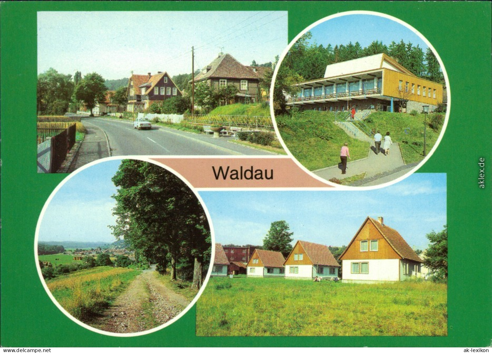 Waldau Oberlausitz Teilansicht, FDGB-Erholungsheim "Bergkristall" Bungalow 1982 - Pologne