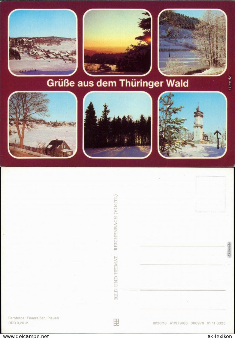 Thüringer Wald Winterliche Szene -   Aus Dem Thüringer Wald 1983 - Sonstige & Ohne Zuordnung