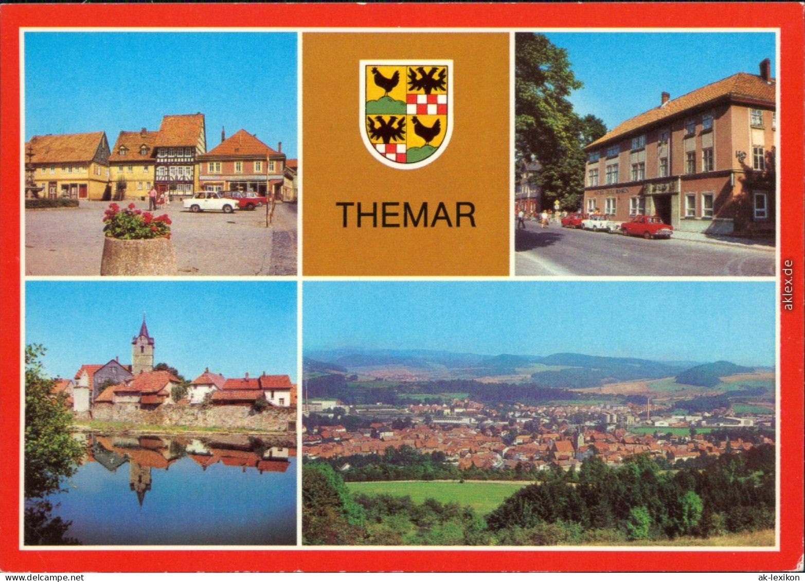 Themar (Thüringen) Markt, HO-Hotel  Gaststätte "Dre Rosen",  Werra  1983 - Autres & Non Classés