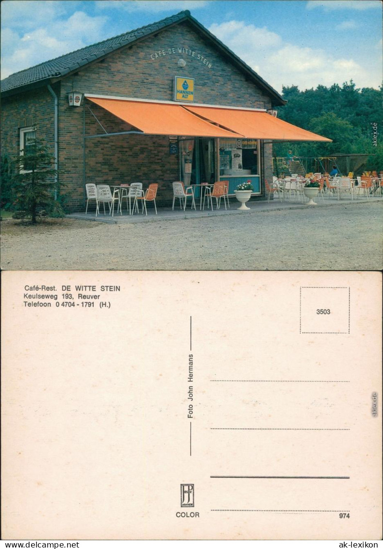 Reuver Café De Witte Stein - Außenansicht Mit Gästebereich 1983 - Other & Unclassified