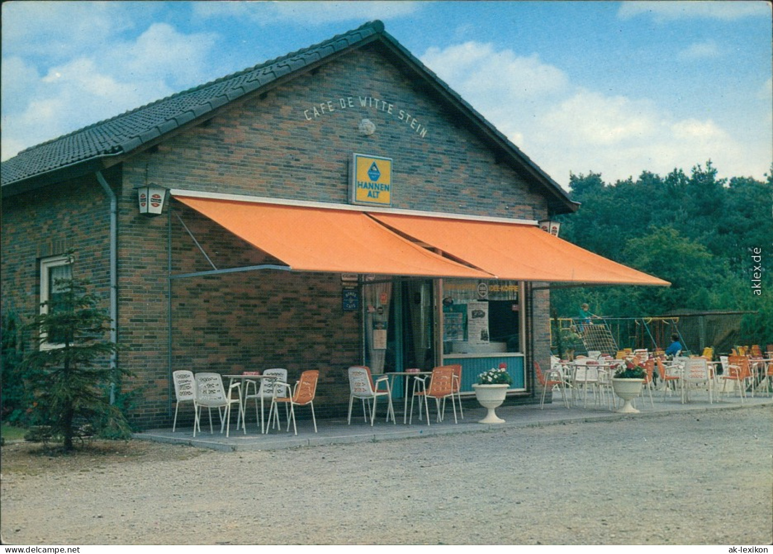 Reuver Café De Witte Stein - Außenansicht Mit Gästebereich 1983 - Otros & Sin Clasificación