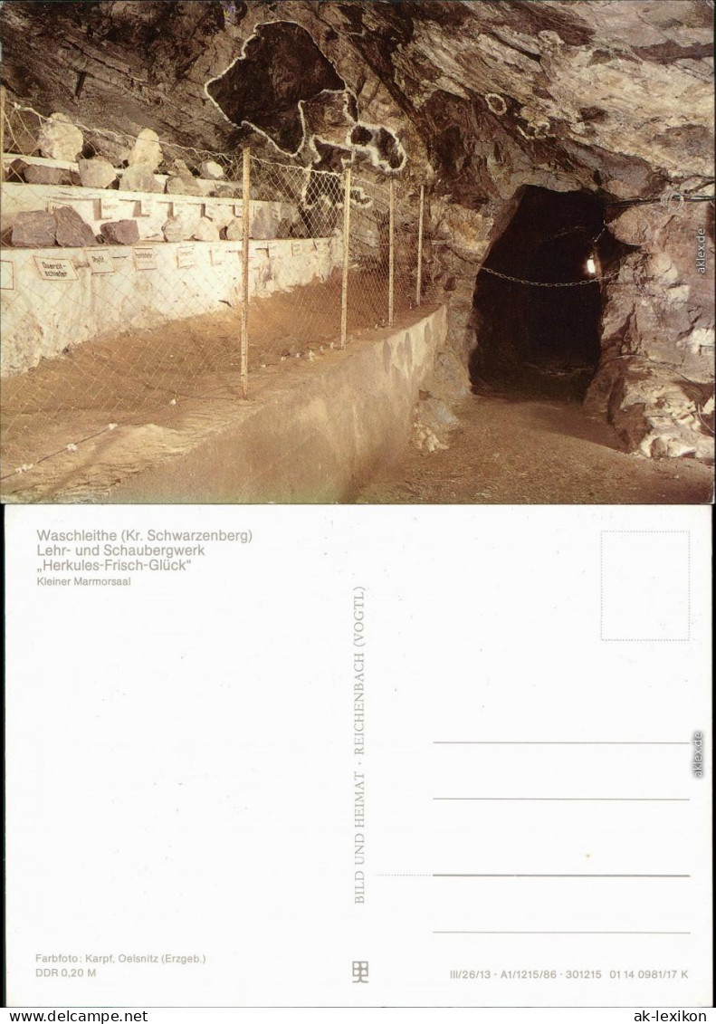 Waschleithe Grünhain Beierfeld Lehr Und Schaubergwerg   Kleiner Marmorsaal 1986 - Grünhain