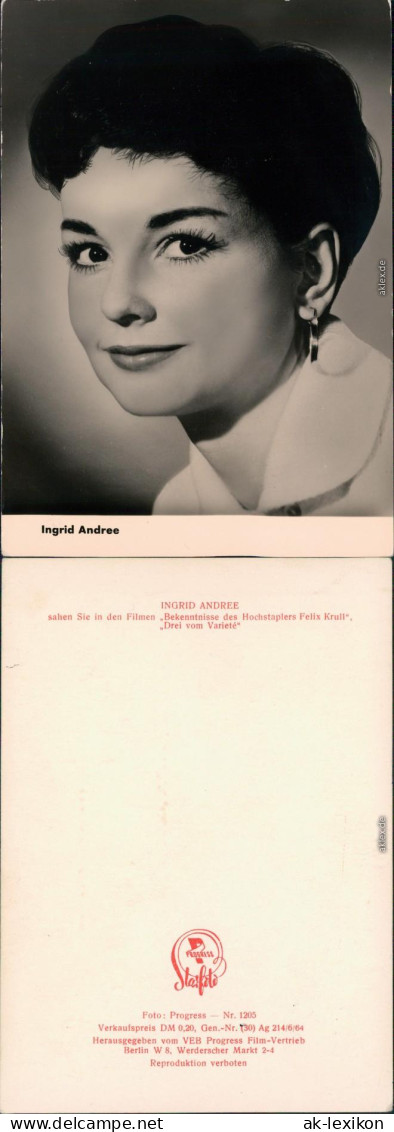  Ingrid Andree, Schauspielerin Sammelkarte Starfoto 1964 - Acteurs