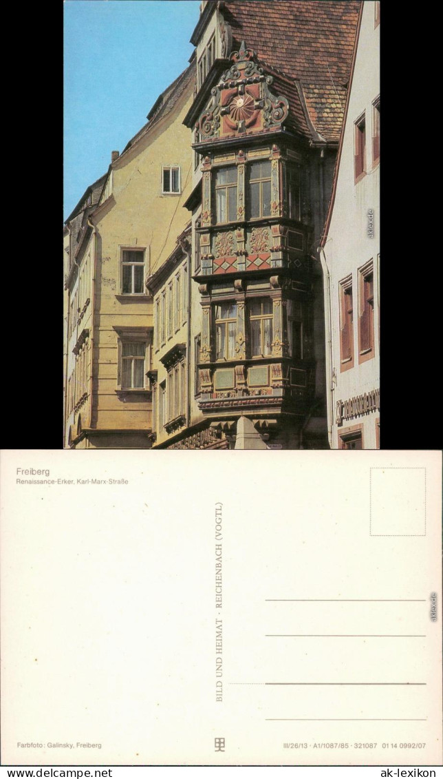 Freiberg (Sachsen) Renaissance-Erker Auf Der Karl-Marx-Straße 1985 - Freiberg (Sachsen)