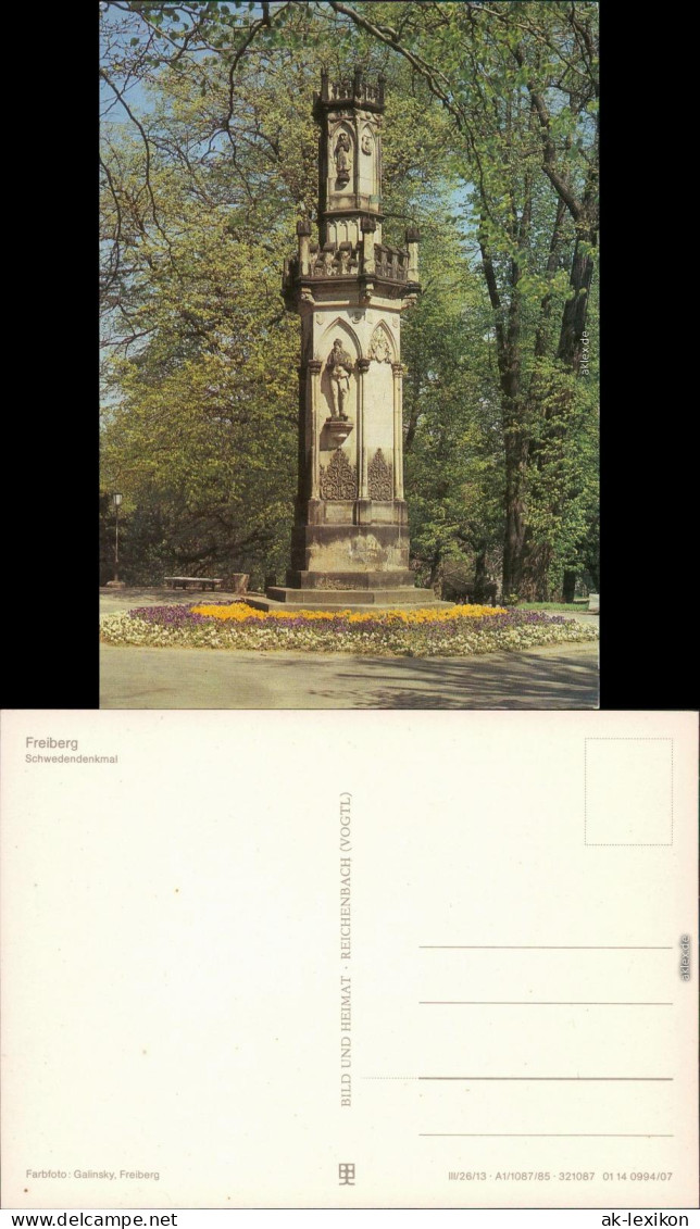 Freiberg (Sachsen) Schwedendenkmal Im Frühling 1985 - Freiberg (Sachsen)