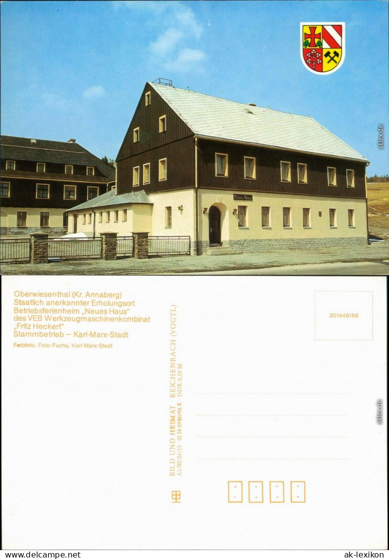 Oberwiesenthal Betriebsferienheim "Neues Haus"   "Fritz Heckert" 1986 - Oberwiesenthal