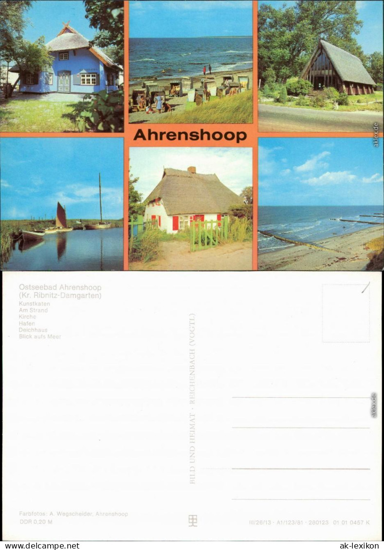 Ahrenshoop Kunstkaten, Strand, Kirche, Hafen, Deichhaus, Meer 1981 - Other & Unclassified