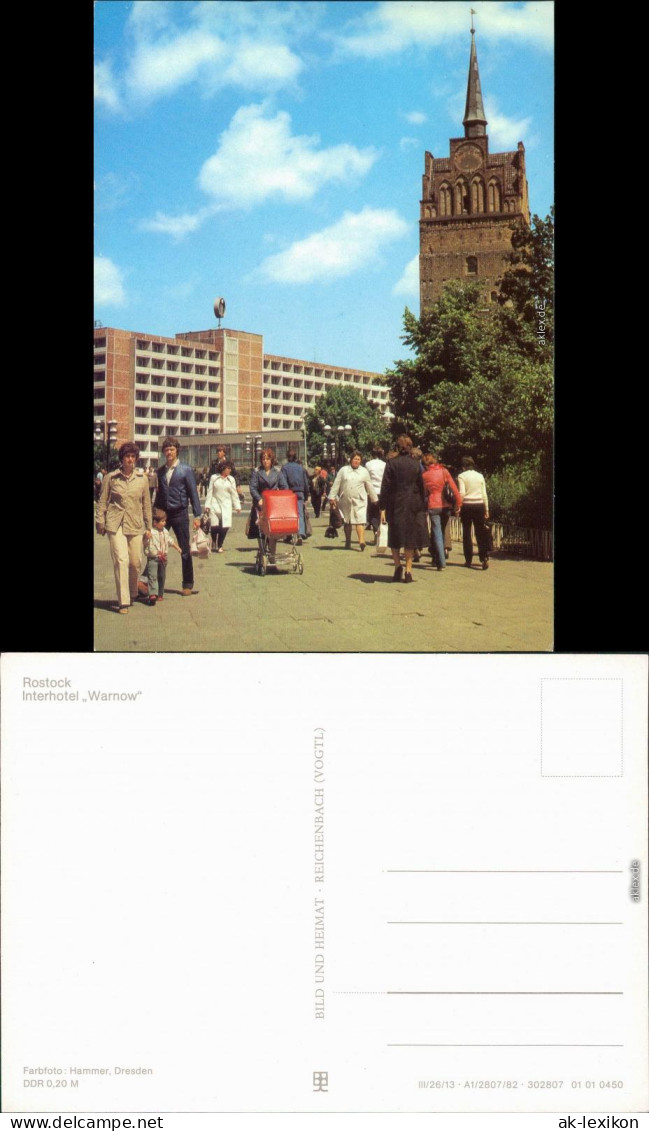 Rostock Hotel Warnow Ansichtskarte 1982 - Rostock