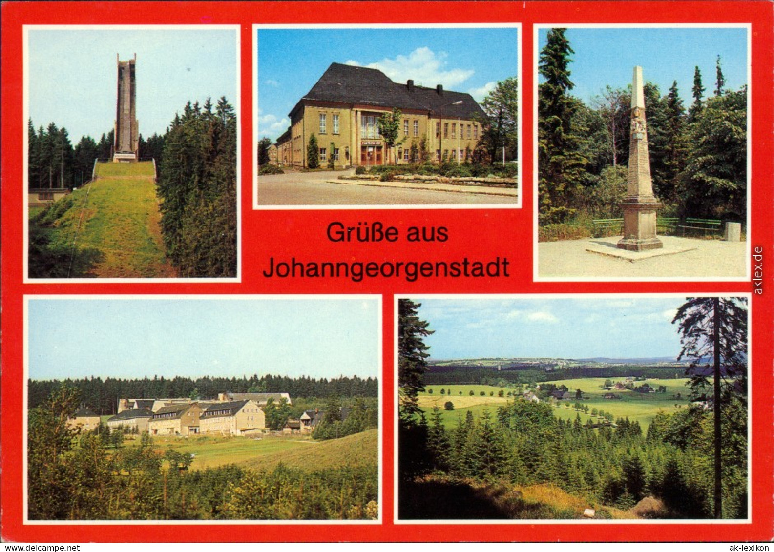 Johanngeorgenstadt Erzgebirgsschanze,   Postmeilensäule "Schwefelwerk",  1985 - Johanngeorgenstadt