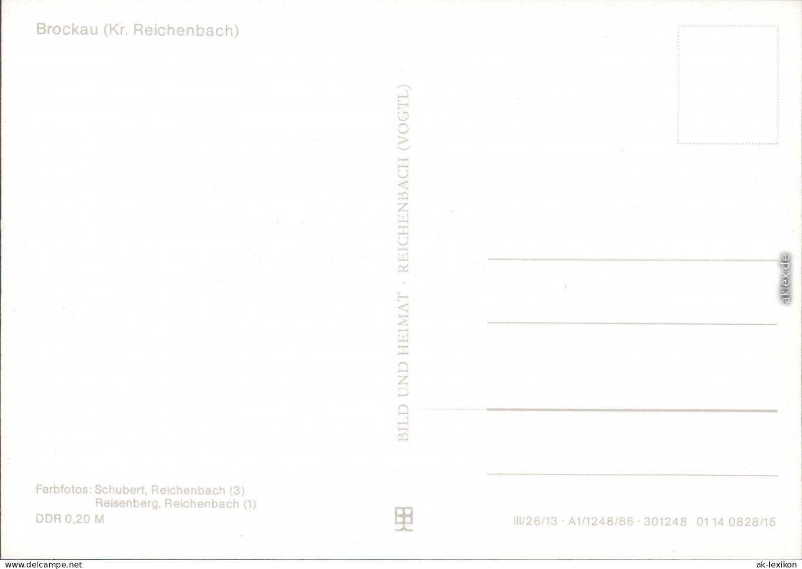 Brockau Kuhberg Ansichtskarte 1986 - Andere & Zonder Classificatie