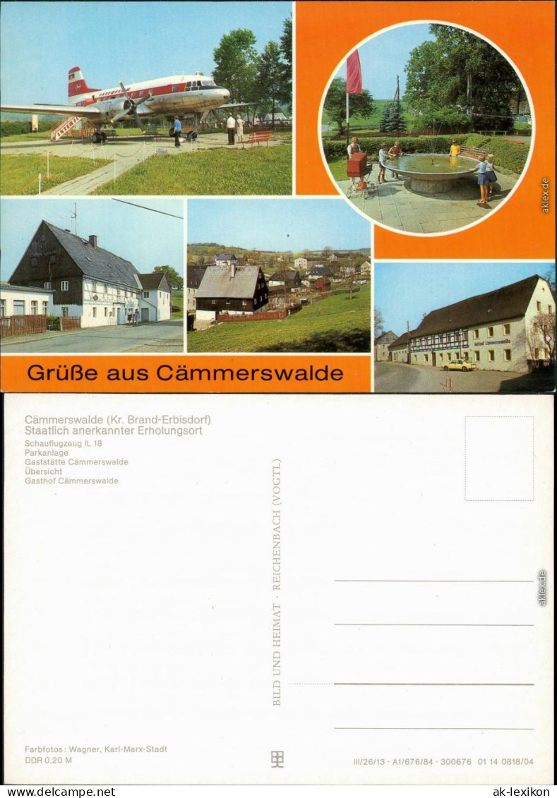 Cämmerswalde Neuhausen Erzgebirge Schauflugzeug IL 18 
Gaststätte Gasthof 1984 - Neuhausen (Erzgeb.)