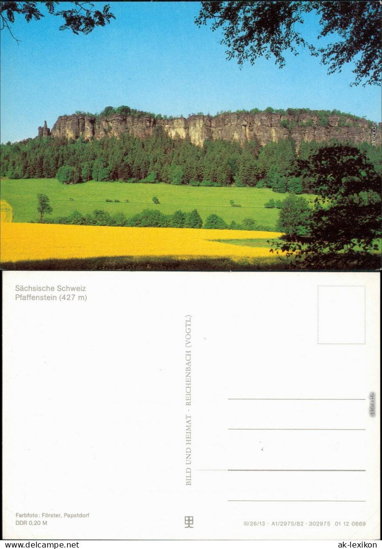 Pfaffendorf-Königstein (Sächsische Schweiz) Pfaffenstein Und Barbarine 1982 - Koenigstein (Saechs. Schw.)