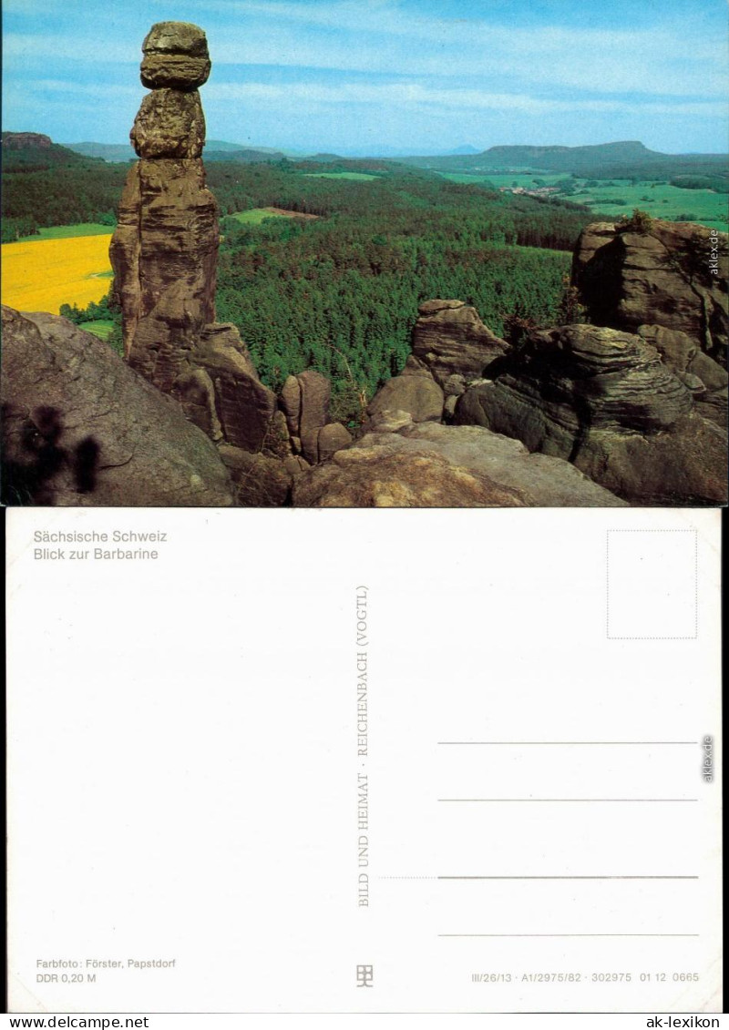 Pfaffendorf-Königstein (Sächsische Schweiz) Pfaffenstein Und Barbarine 1982 - Koenigstein (Saechs. Schw.)