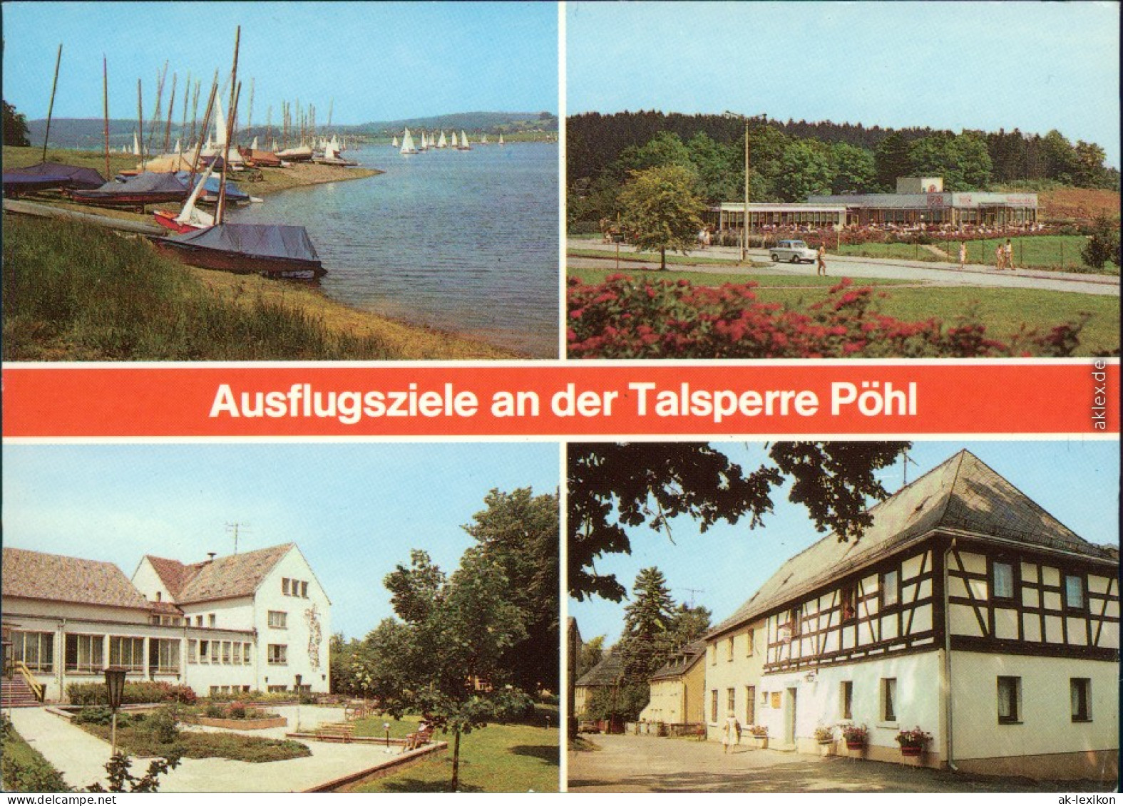 Pöhl 4 Bild: Talsperre, Bootsanlieger, Altensatz Ferienheim, Altensatz 1988 - Plauen