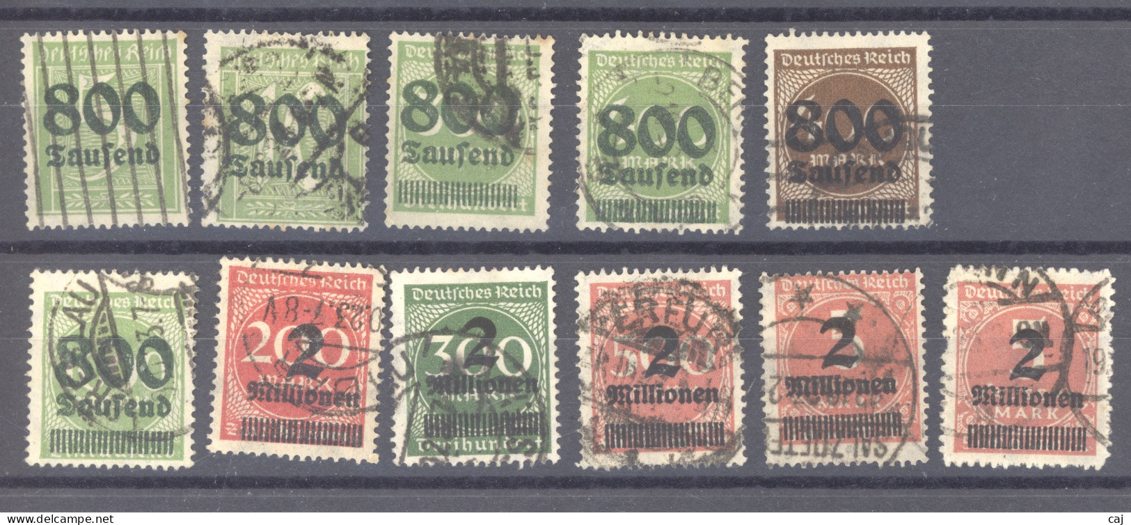 Allemagne  -  Reich :  Mi  311A...312B  (o)   11  Valeurs - Used Stamps