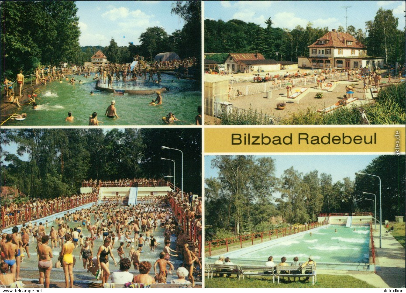 Oberlößnitz Radebeul  Freibad (Wellenbad) Mit Vielen Und Wenig Gästen 1988 - Radebeul