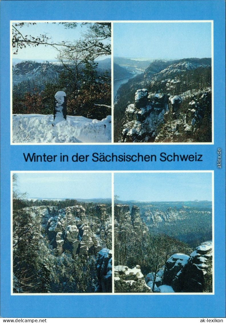 Rathen Winter In Der Sächsische Schweiz: Gamrig,   Rathener Felsenwelt 1988 - Rathen