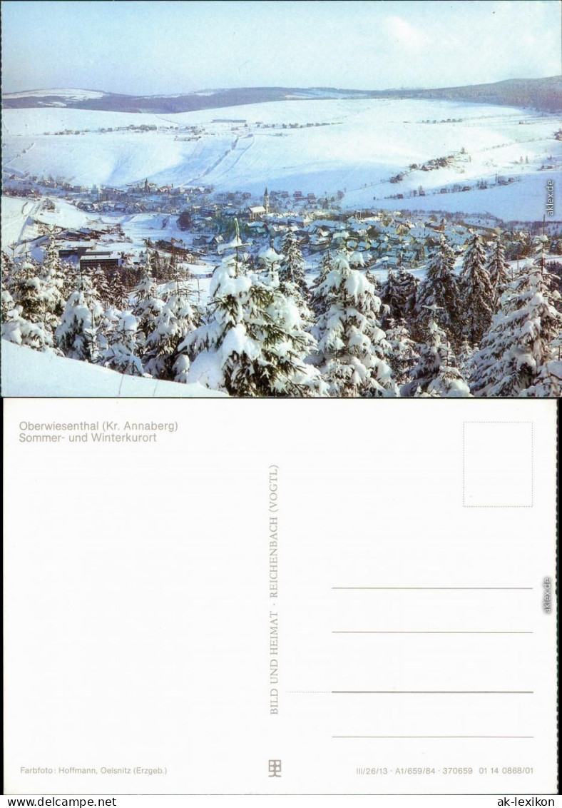 Oberwiesenthal Panorama-Ansicht Ansichtskarte Bild Heimat 1984 - Oberwiesenthal