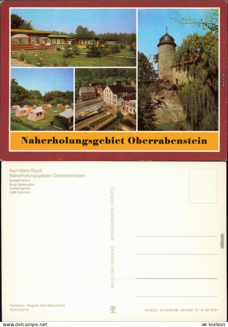 Rabenstein Chemnitz Karl-Marx-Stadt Naherholungsgebiet Oberrabenstein 1986 - Chemnitz