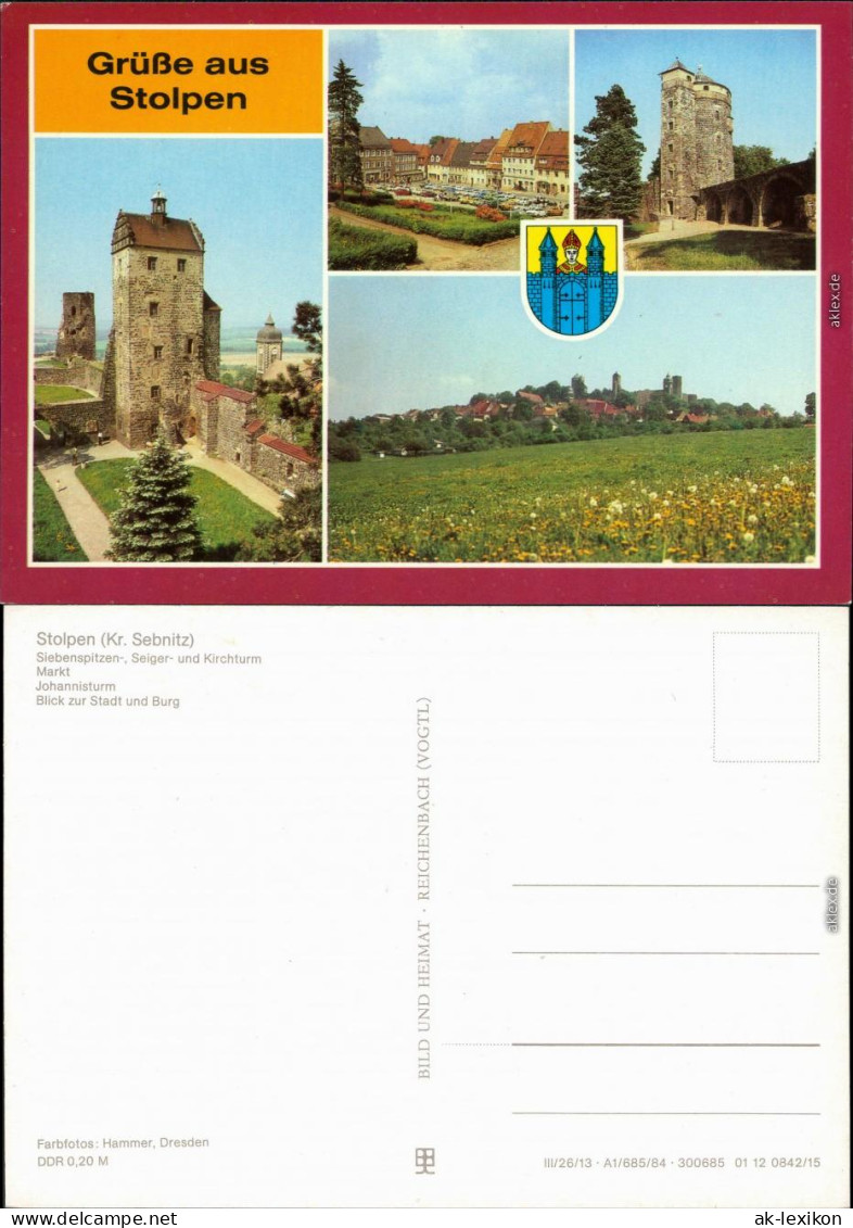 Stolpen Siebenspitzen-, Steiger- Und Kirchturm, Markt, Johannisturm 1984 - Stolpen