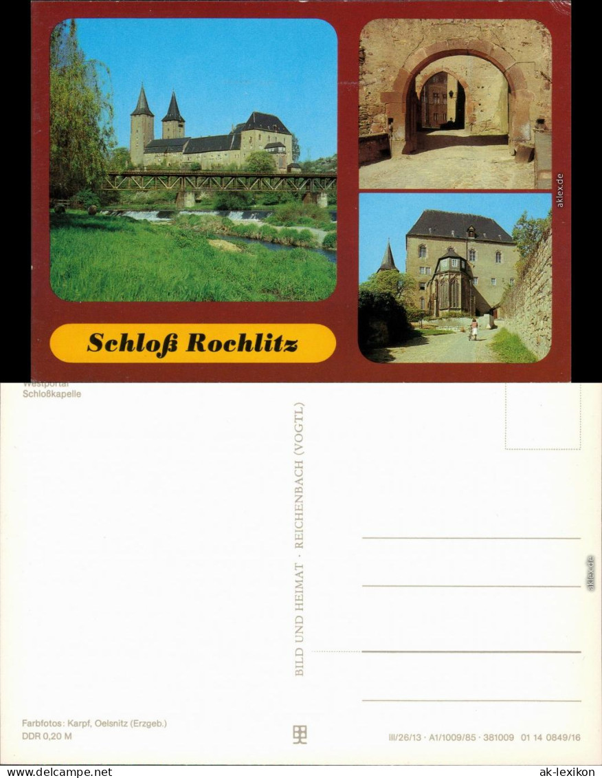 Rochlitz Schloß: Westportal, Schlosskapelle 1985 - Rochlitz