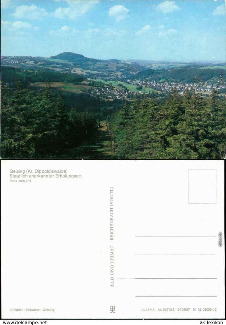 Geising Altenberg (Erzgebirge) Panorama-Ansicht Ansichtskarte Bild Heimat 1985 - Geising