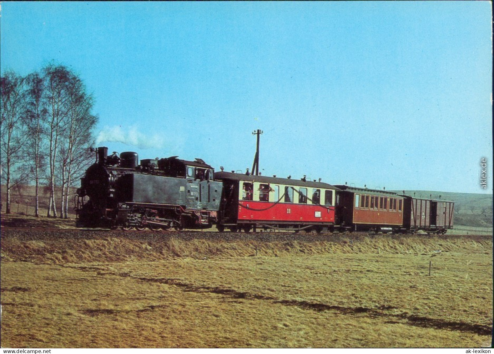  Traditionsbahn Radebeul Ost-Radeburg: Traditionszug Mit Lok 99713 1984 - Trains