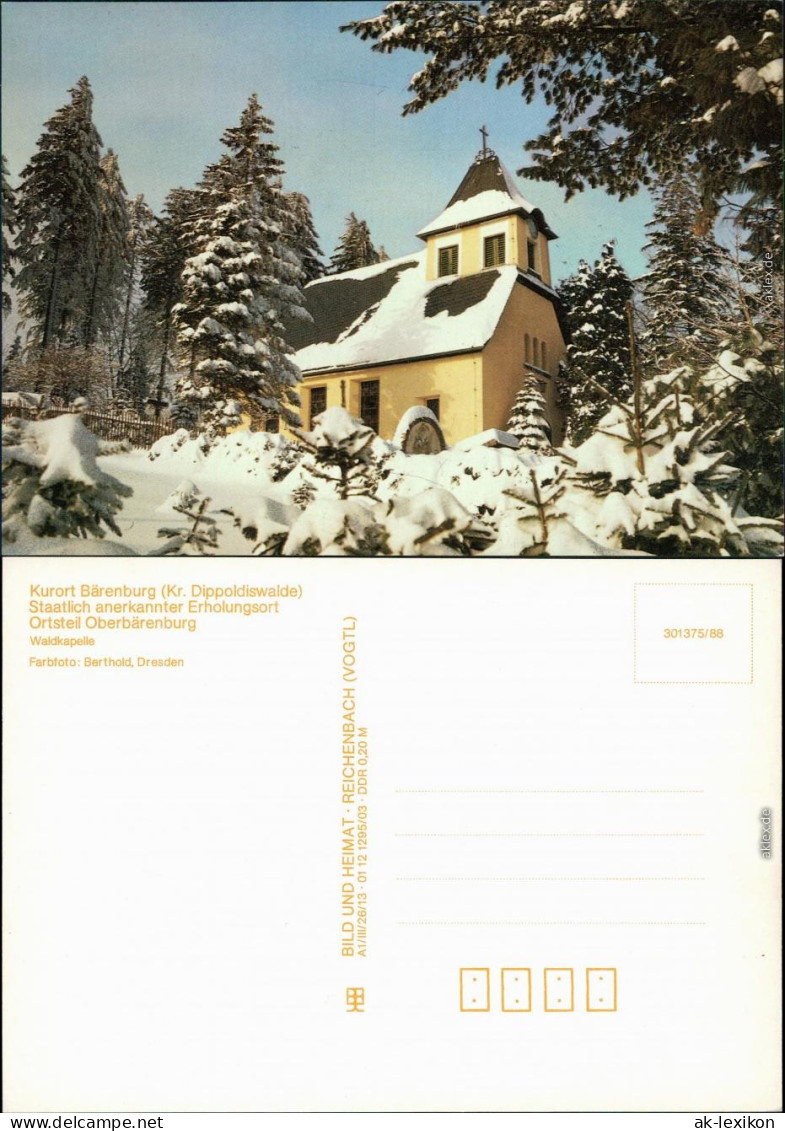 Oberbärenburg-Altenberg (Erzgebirge) Waldkapelle 1988 - Altenberg