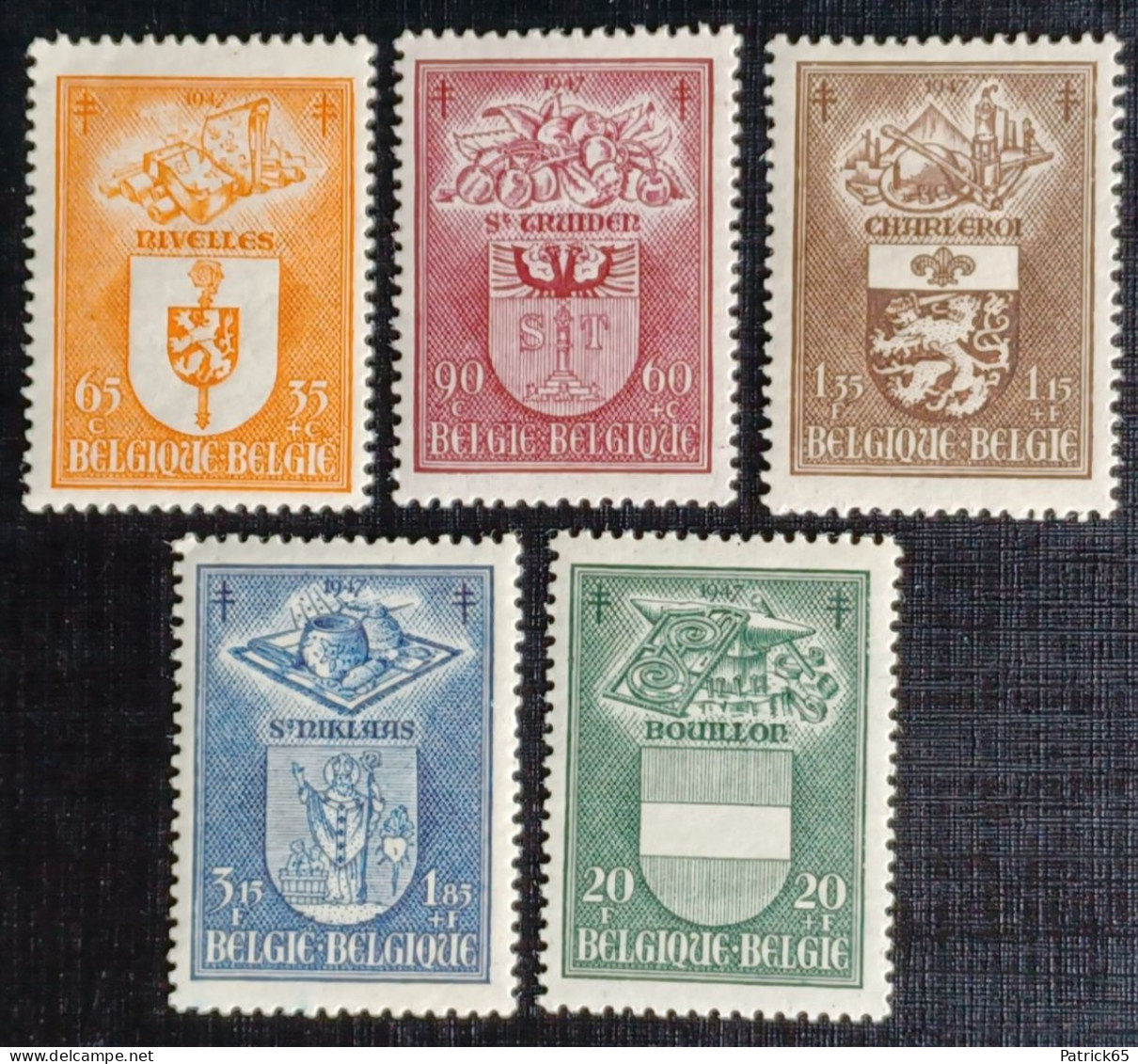 Belgie 1947 Wapenschilden Obp.nrs.756/760 MNH - Neufs