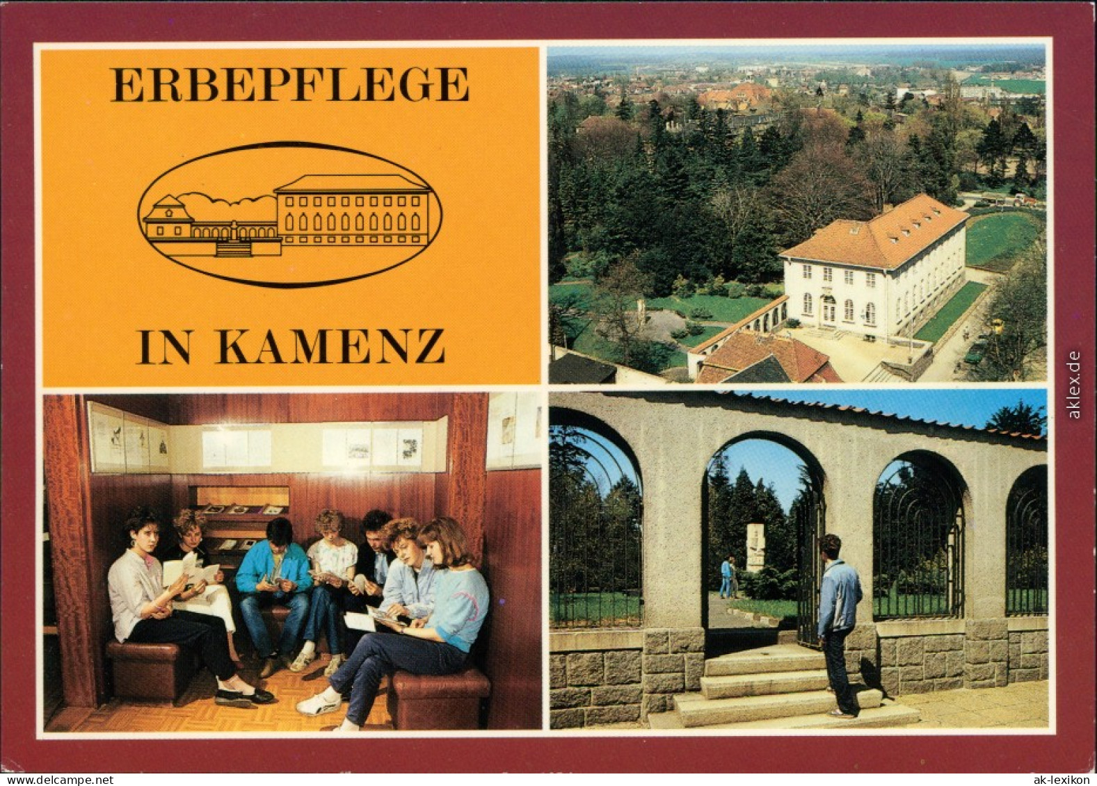 Kamenz Kamjenc Lessingmuseum: Lessinghaus, Lesekabinett, Lessing-Stele 1988 - Kamenz