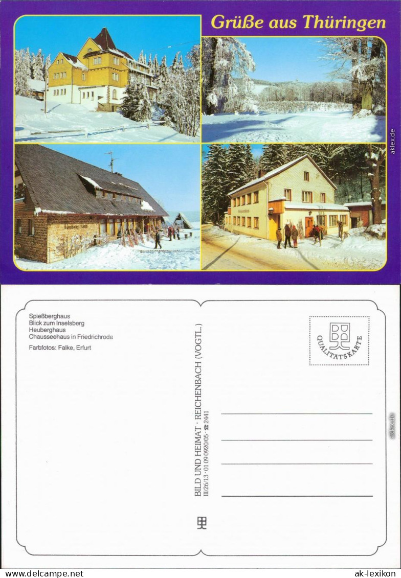 Friedrichroda Spießberghaus, Inselsberg, Heuberghaus, Chauseehaus  Winter 1987 - Autres & Non Classés