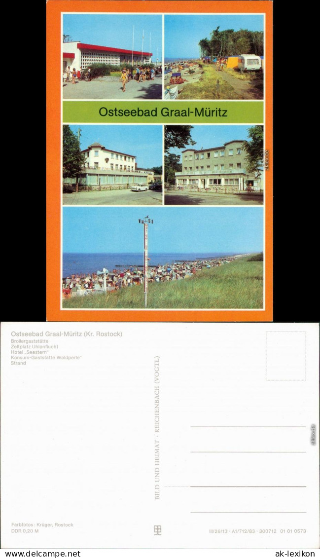 Graal-Müritz Broilergaststätte, Zeltplatz Uhlenflucht Konsum-Gaststätte   1983 - Graal-Müritz