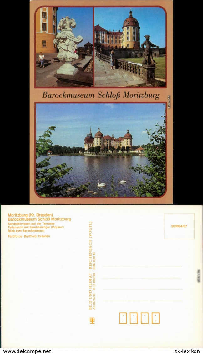 Moritzburg Sandsteinvase Auf Der Terrasse, Teilansicht Mit  1987 - Moritzburg