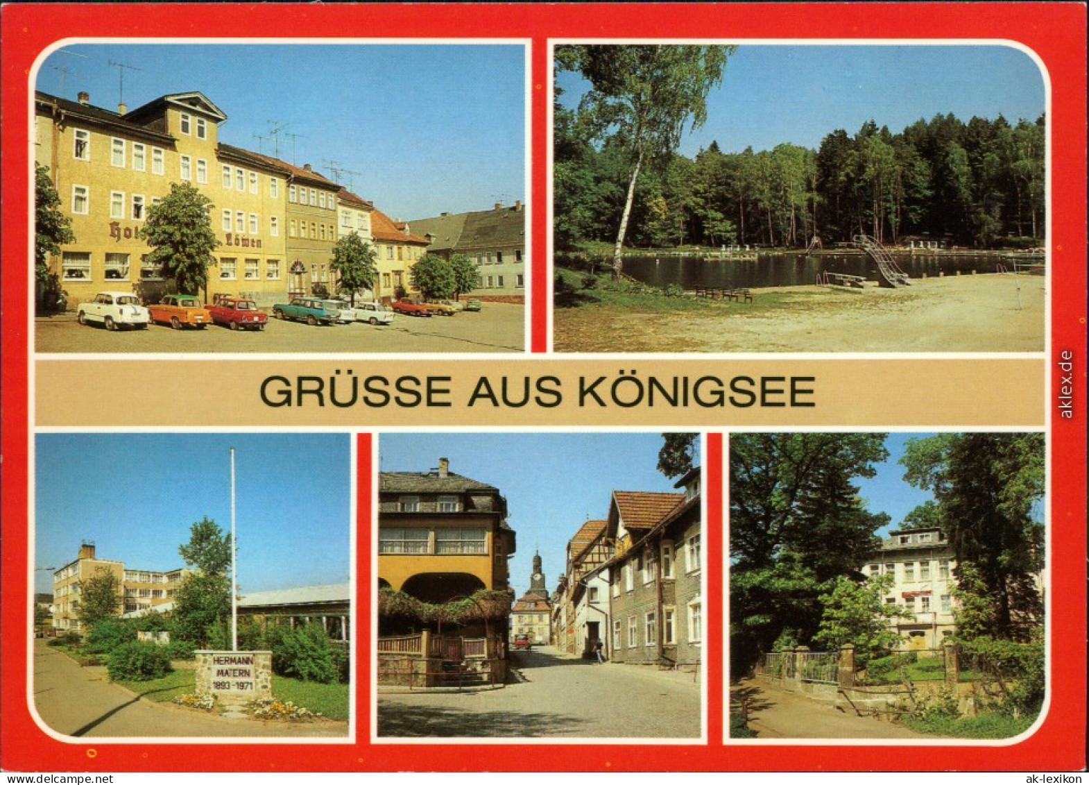 Königsee Markt, Waldseebad, Oberschule "Hermann Matern", Schmidtenstraße  1985 - Andere & Zonder Classificatie