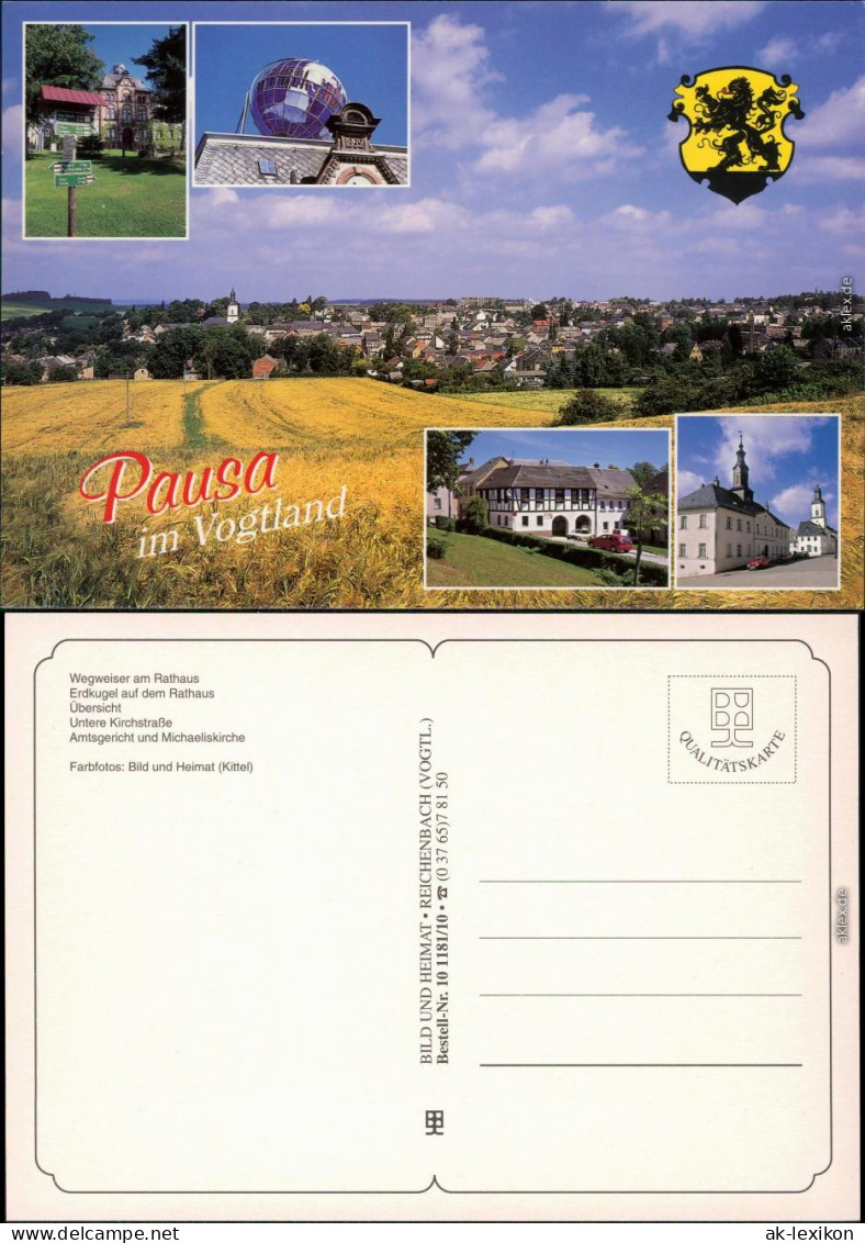 Pausa (Vogtland)-Pausa-Mühltroff Wegweiser Am Rathaus, Erdkugel   1995 - Other & Unclassified