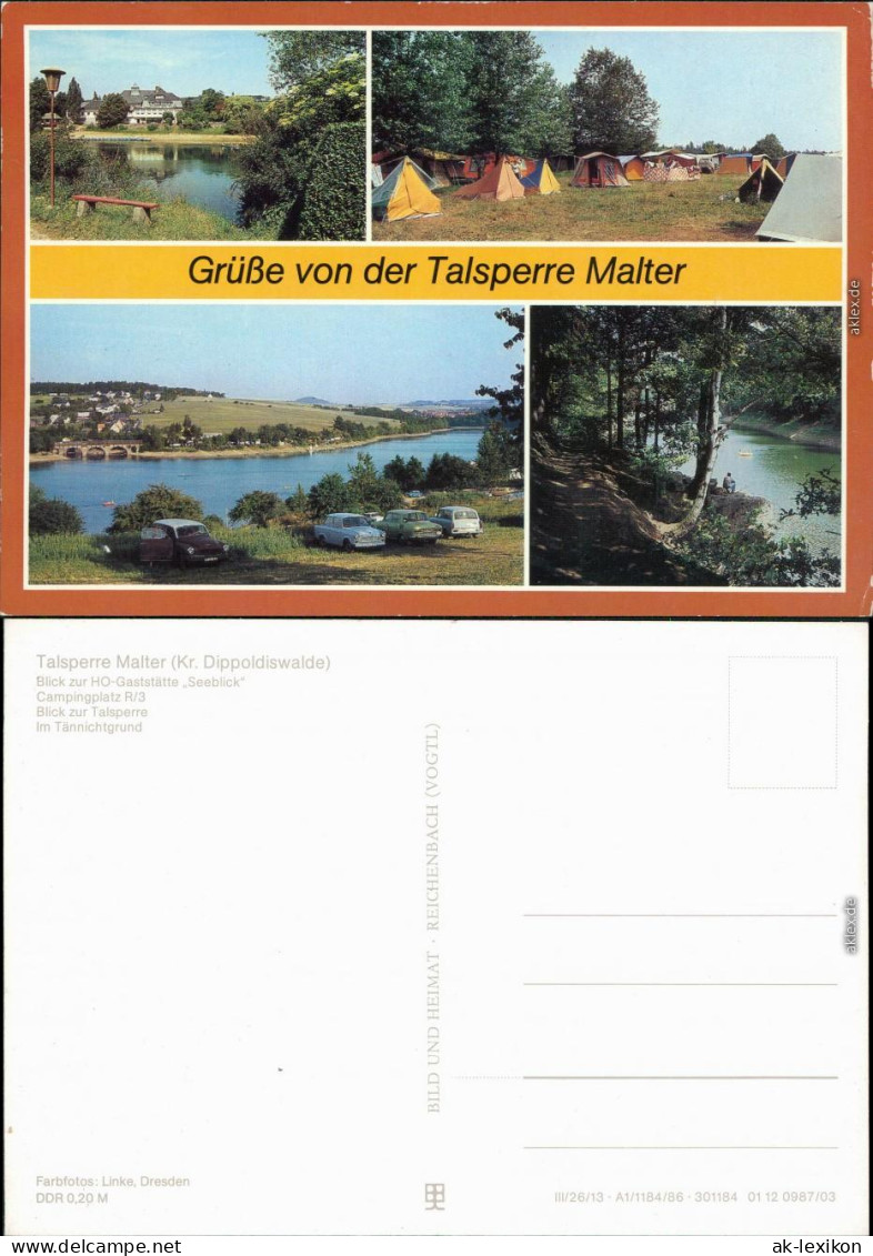 Dippoldiswalde Blick Zur HO-Gaststätte "Seeblick", Campingplatzv1986 - Dippoldiswalde