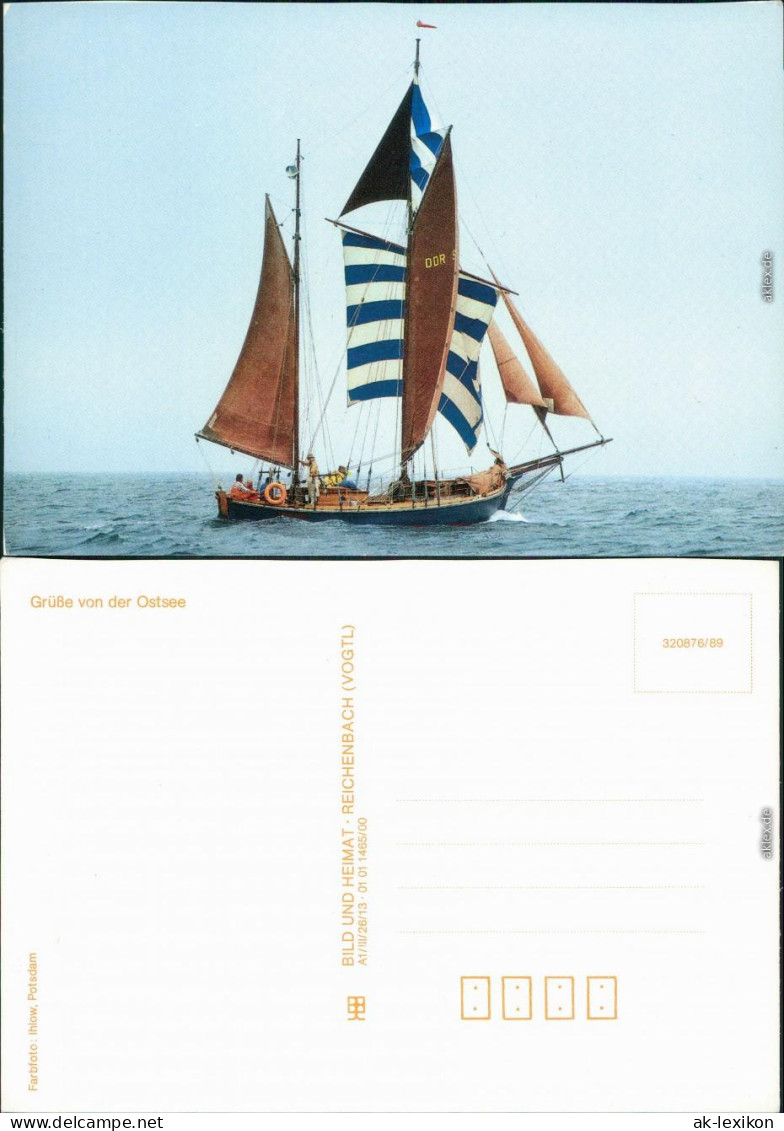 Allgemein Mecklenburg Vorpommern Segelschiff Auf Dem Meer 1989 - Sonstige & Ohne Zuordnung