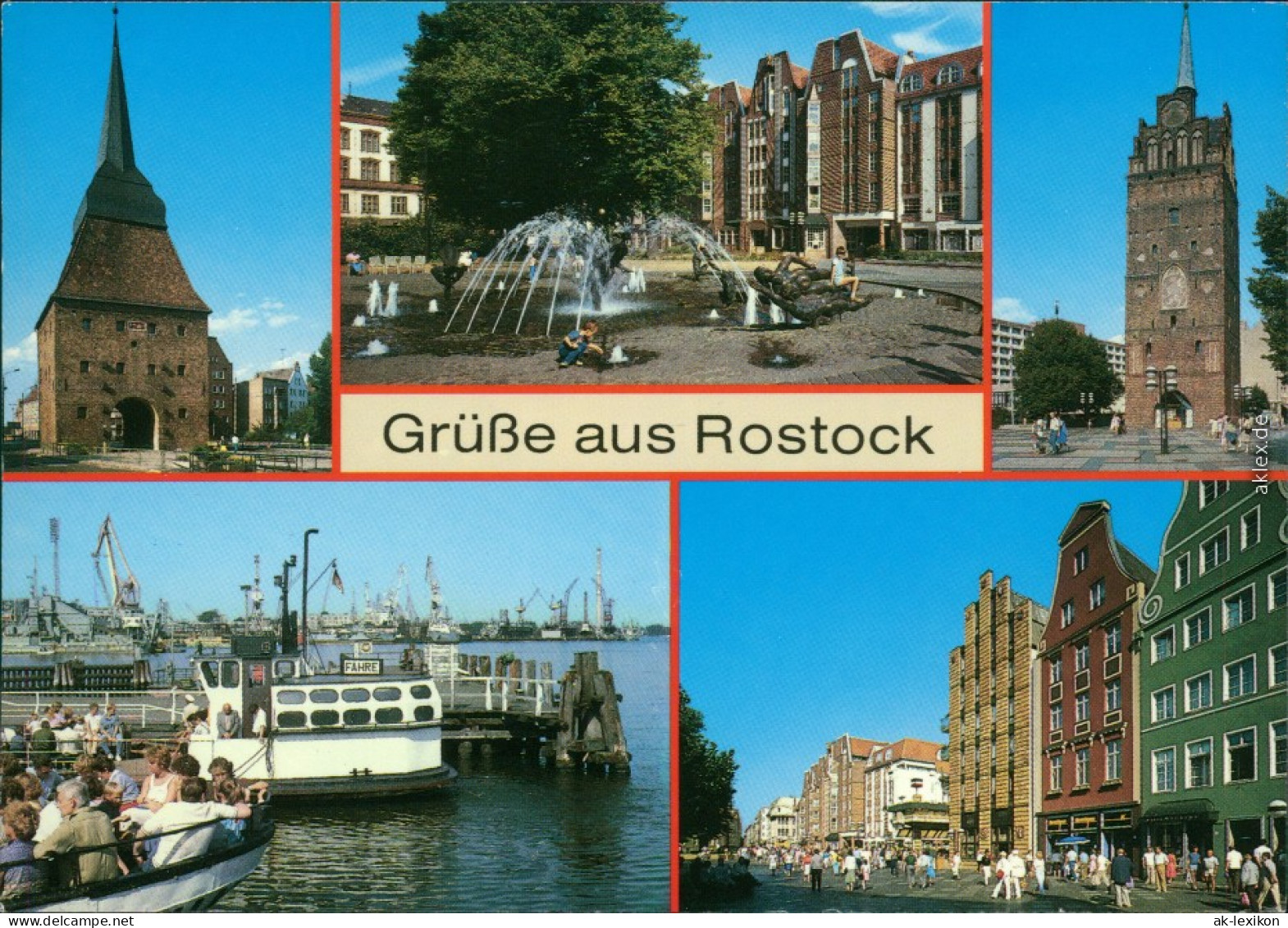 Rostock Universitätsplatz, Kröpeliner Tor, Am Hafen, Am Universitätsplatz 1990 - Rostock