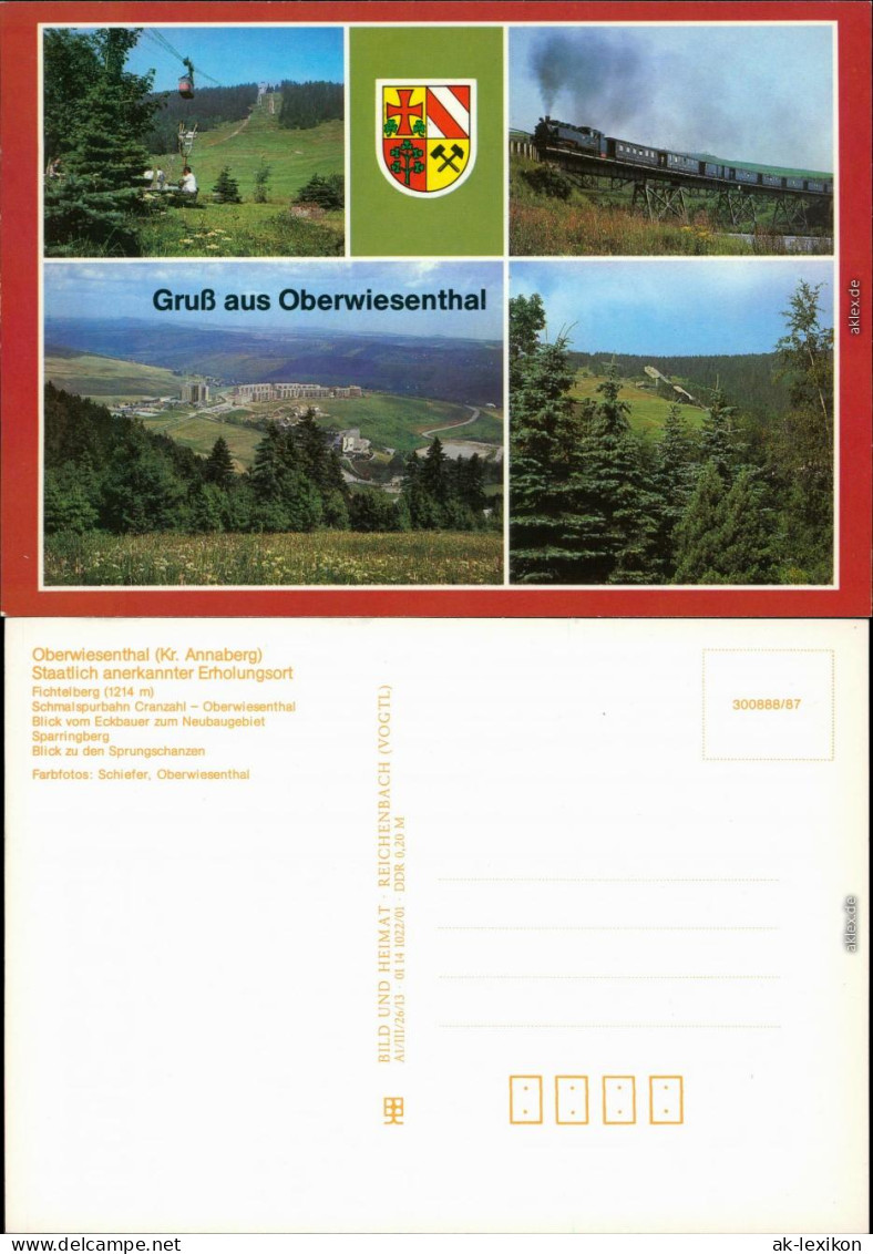 Oberwiesenthal Fichtelberg, Schmalspurbahn, Neubaugebiet   1987 - Oberwiesenthal
