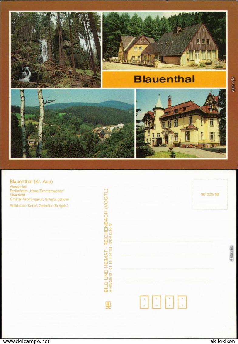Blauenthal-Eibenstock Wasserfall, Ferienheim "Haus Zimmersacher",   1988 - Eibenstock