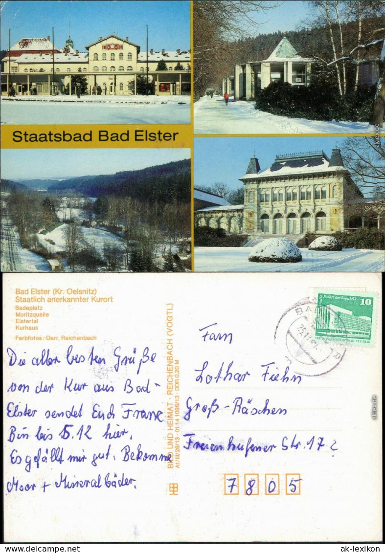 Bad Elster Badeplatz, Moritzquelle, Elstertal, Kurhaus 1987 - Bad Elster