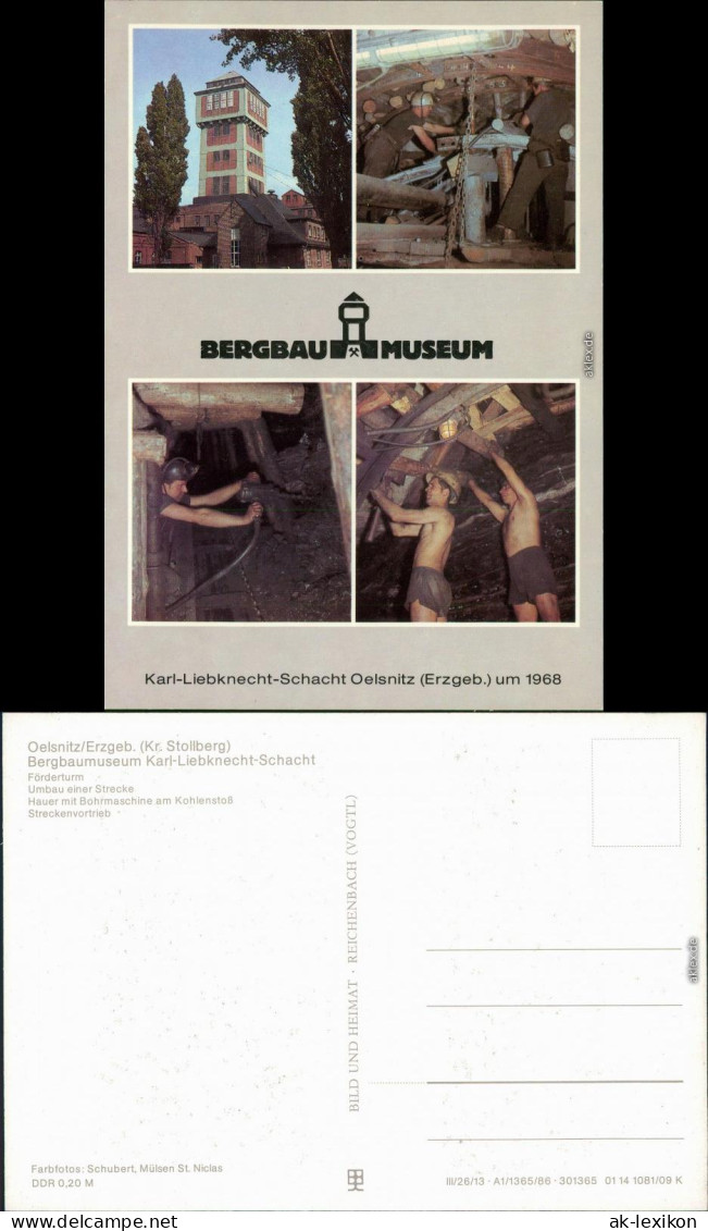 Oelsnitz (Erzgebirge) Bergbaumuseum: Förderturm, Umbau   1986 - Oelsnitz I. Erzgeb.