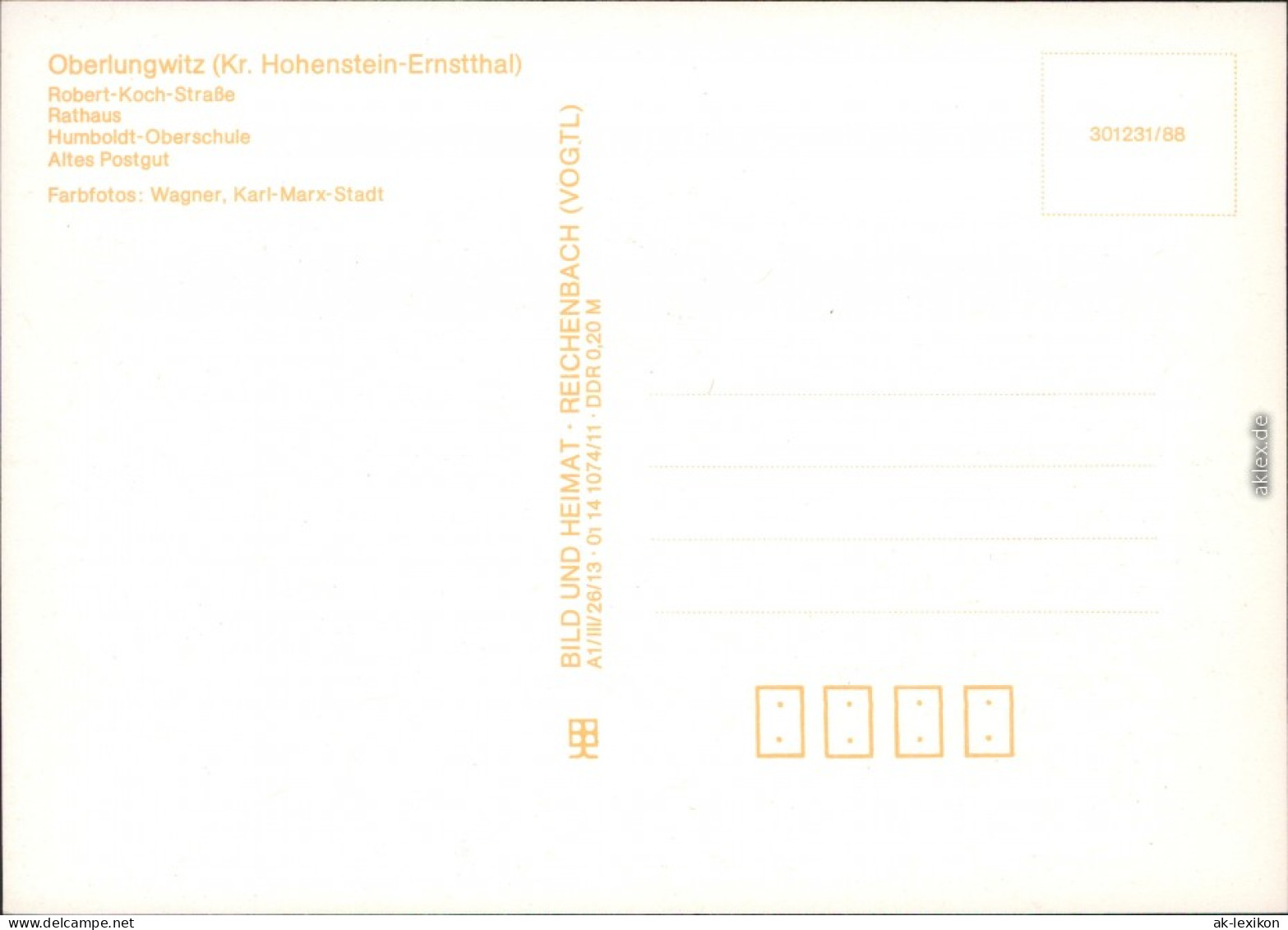 Oberlungwitz Robert-Koch-Straße, Rathaus, Humboldt-Oberschule 1988 - Other & Unclassified