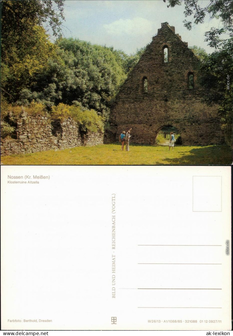Nossen Klosterruine Altzella Ansichtskarte Bild Heimat Reichenbach 1985 - Nossen